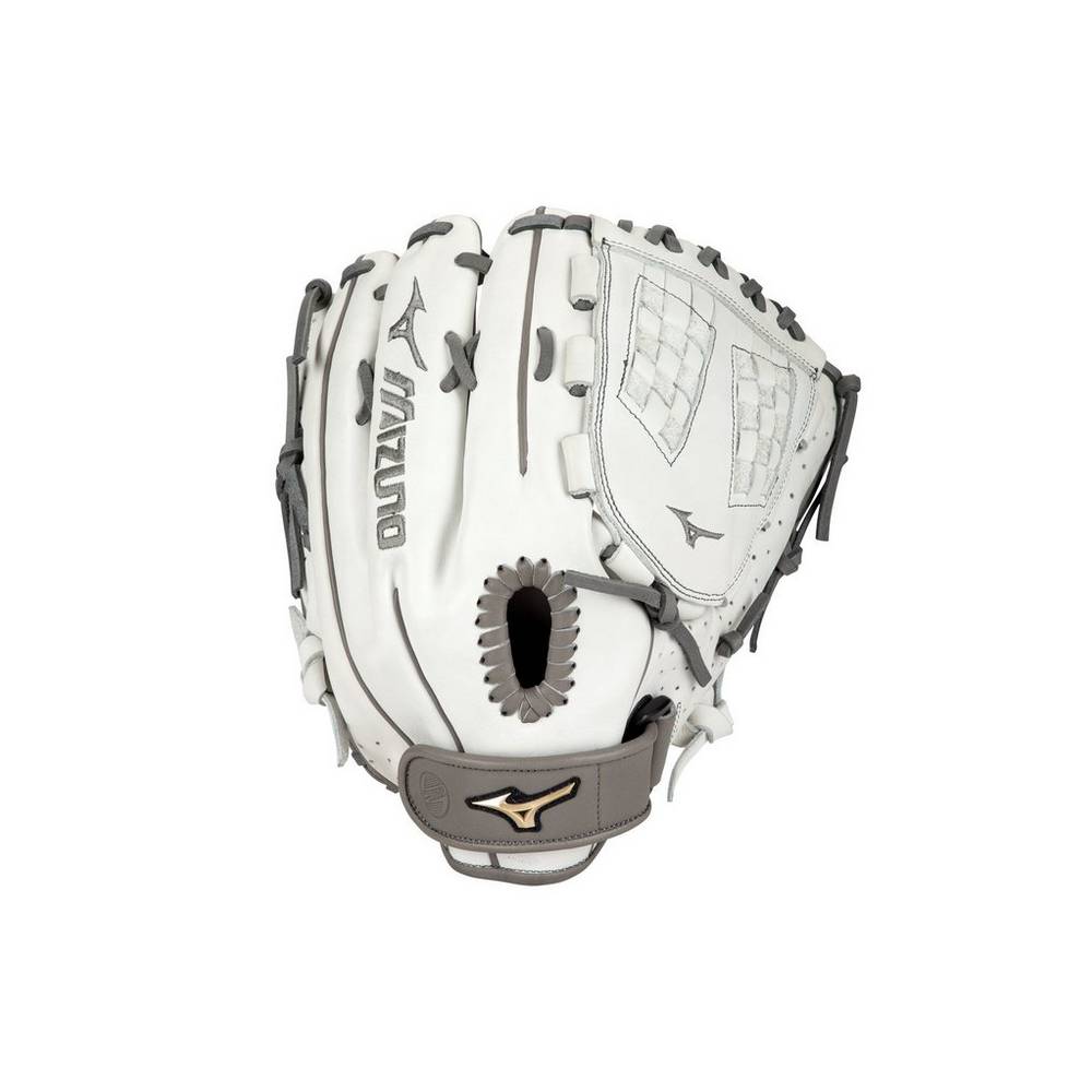 Damske Rukavice Mizuno Prime Elite Pitcher/Outfield Fastpitch 12.5" Softball Biele/Siva Vypredaj YHO